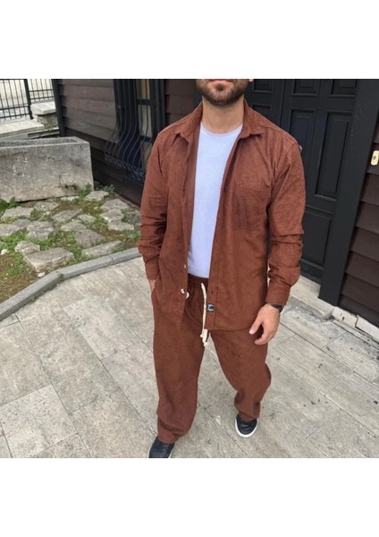 Erkek Kadife Oversize Alt-Üst Takım