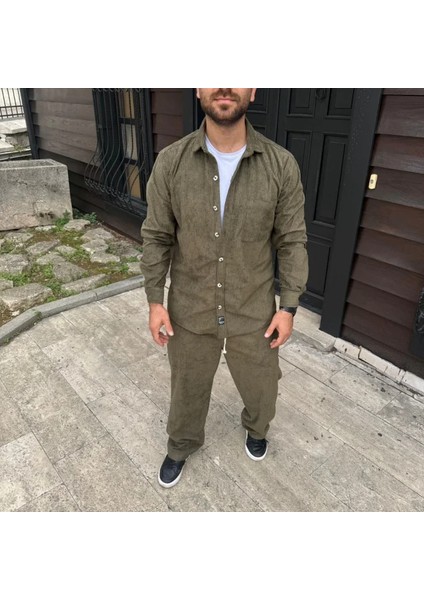 Erkek Kadife Oversize Alt-Üst Takım