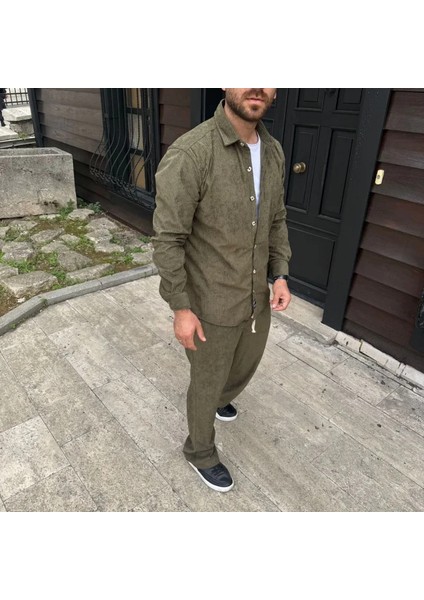 Erkek Kadife Oversize Alt-Üst Takım