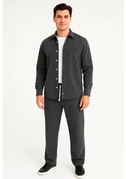 Erkek Kadife Oversize Alt-Üst Takım
