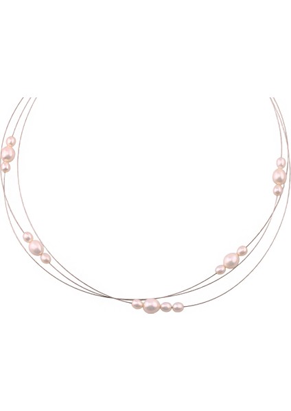 İnci Şık Gümüş Kolye Ms3318