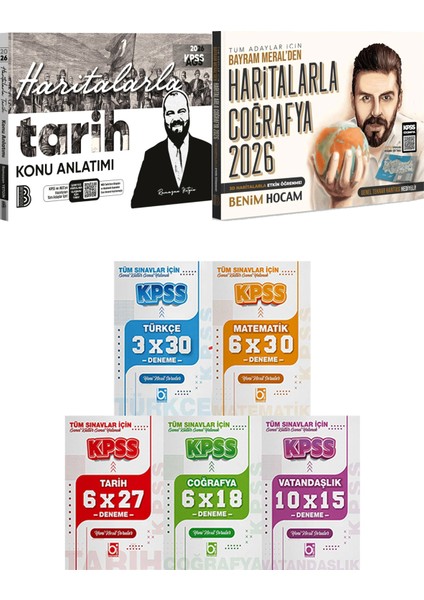 2026 Tüm Adaylar Için Haritalarla Tarih Haritalarla Coğrafya - 5 Ders 31 Deneme