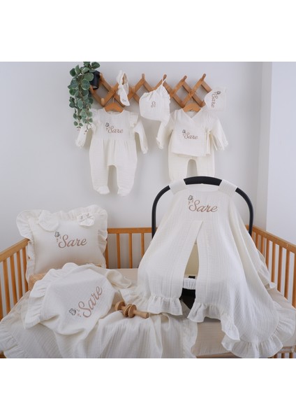 Müslin Kız Bebek Full Set Hastane Çıkışı