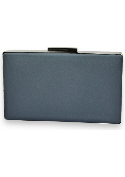 Lacivert Saten Çizilmez Kumaş Abiye Çanta Gece Çantası Nişan Düğün Çantası El Çantası