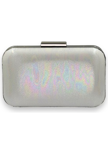 Sedef Ekru Inci Beyazı Sıvama Saten Abiye Çanta Gece Çantası Düğün Çantası El Çantası