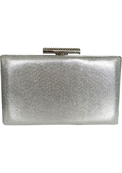 Gümüş Lame Renk Gümüş Taşlı Abiye Çanta Gece Çantası Düğün Nişan Portföy indirimleri