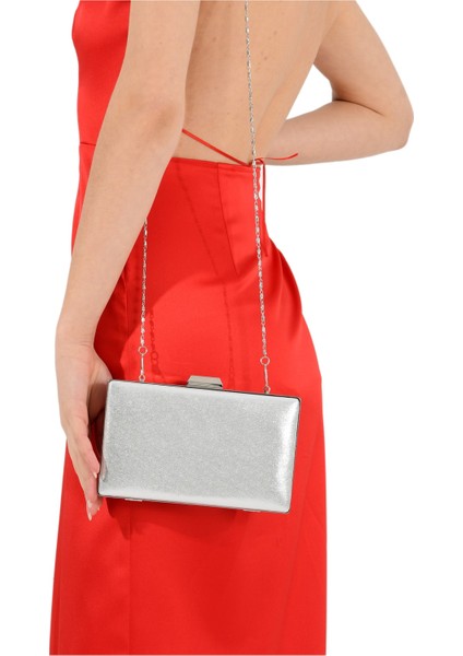 Gümüş Lame Renk Sıvama Saten Abiye Çanta Gece Çantası Düğün Çantası fiyatları