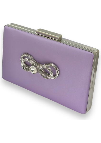 Lila Renk Çizilmeyen Saten Gümüş Taşlı Abiye Çanta Düğün Nişan Çantası fiyatları