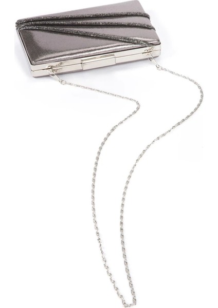 Antrasit Gri Platin Renk Gümüş Taşlı Abiye Çanta Gece Çantası Düğün Nişan Portföy fiyatları