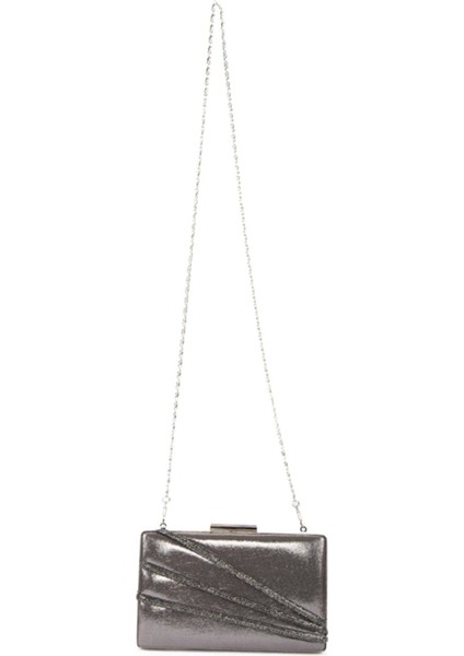 Antrasit Gri Platin Renk Gümüş Taşlı Abiye Çanta Gece Çantası Düğün Nişan Portföy modelleri