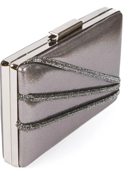 Antrasit Gri Platin Renk Gümüş Taşlı Abiye Çanta Gece Çantası Düğün Nişan Portföy fırsatları