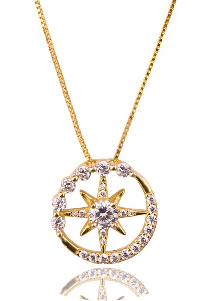 Kutup Yıldızı Gümüş Kolye Ms3307