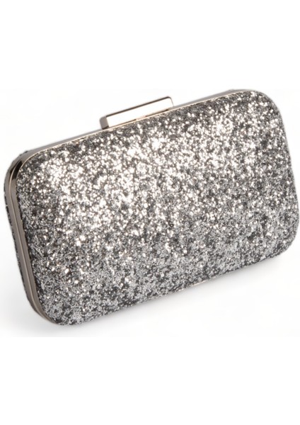 Gümüş Lame Gri Renk Pullu Pul Payet Çanta Gece Çantası Abiye Çanta Portföy Clutch fiyatları
