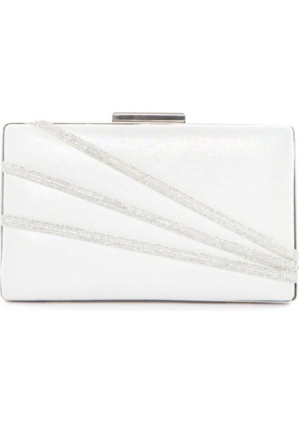 Sedef Ekru Inci Beyazı Renk Taşlı Abiye Çanta Gece Çantası Düğün Nişan Portföy