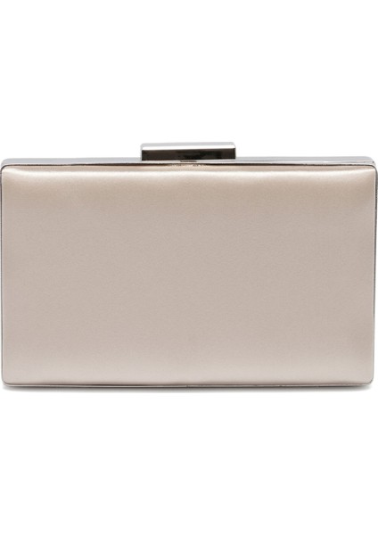 Vizon Rengi Gümüş Kasalı Saten Abiye Çanta Gece Çantası Nişan Düğün Çantası El Çantası modelleri