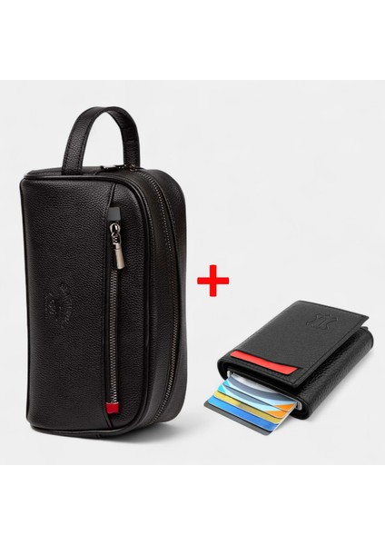 Suni Deri El Çantası Makyaj Çantası Mekanizmalı Cüzdan LD612