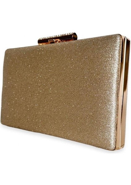 Altın Gold Dore Renk Simli Abiye Çanta Gece Çantası Düğün Çantası Taşlı Çanta El Çantası modelleri