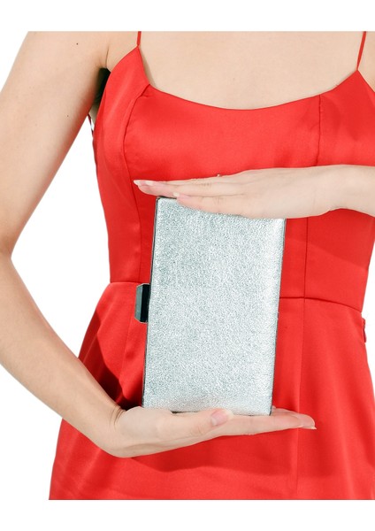 Gümüş Renk Kristal Desenli Mat Deri Abiye Çanta Gece Çantası Nişan Düğün Çantası El Yapımı indirimleri