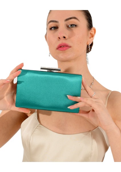 Yeşil Renk Saten Abiye Çanta Gece Çantası Nişan Düğün Çantası fırsatları