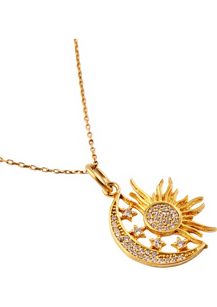 Ay Güneş Gümüş Kolye Ms3322 fiyatları