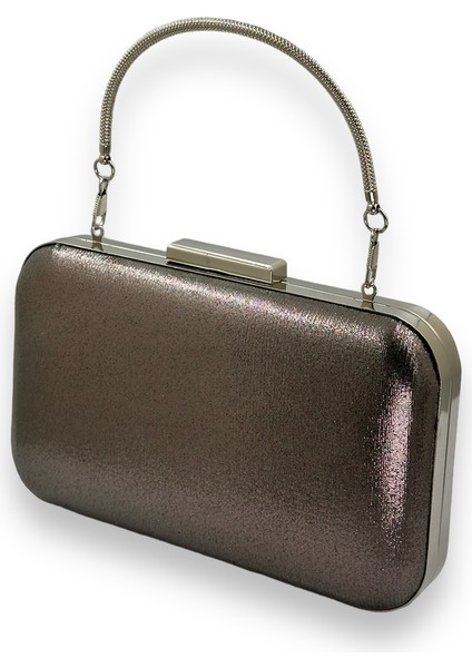 Gümüş Lame Renk Metal Saplı Abiye Gece Çantası Düğün Nişan Mezuniyet Çantası fiyatları