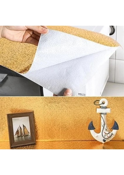 2 Metre Kendinden Yapışkanlı Silinebilir Mutfak Tezgah Üstü Sticker Folyo Gold Renk (5047) modelleri