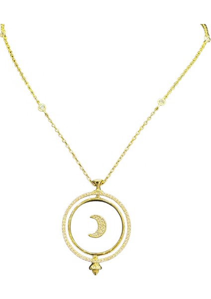 Ay Gümüş Kolye Ms3244