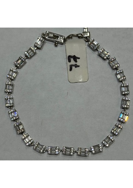 Monci S 7 Tennis Gümüş Bileklik Ms3298, 925 Ayar Kadın Gümüş Bileklik, Şık Bileklilk