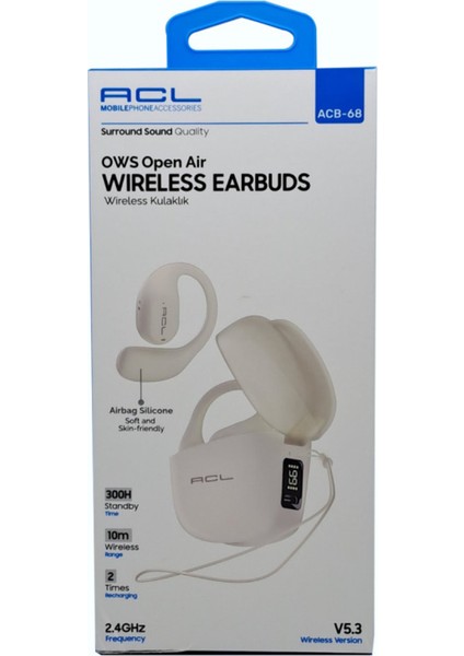 Acb-68 Wireless V5.3 Dijital Göstergeli, Wireless Kulak Içi Bluetooth Kulaklık modelleri