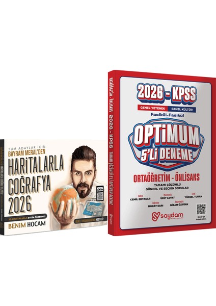 2026 Tüm Adaylar Için Haritalarla Coğrafya Konu Anlatımı - Optimum 5 Deneme