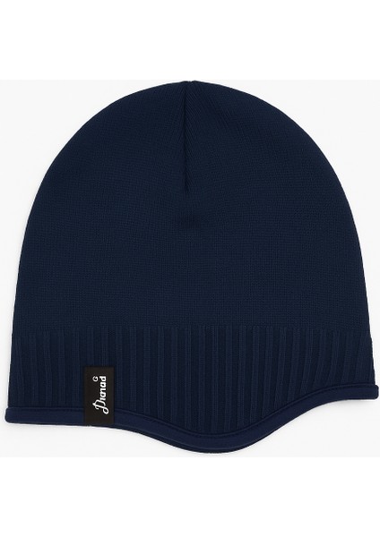 Lacivert Erkek Yumuşak Polar Içli Kulak Kapatan Kışlık Bere