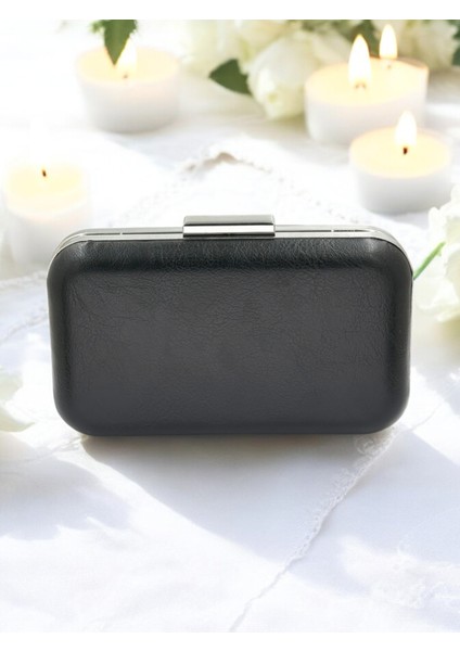 Siyah Kırışık Cilt Deri Metalik Renk Zincir Askılı Abiye Çanta Düğün Nişan Mezuniyet fiyatları