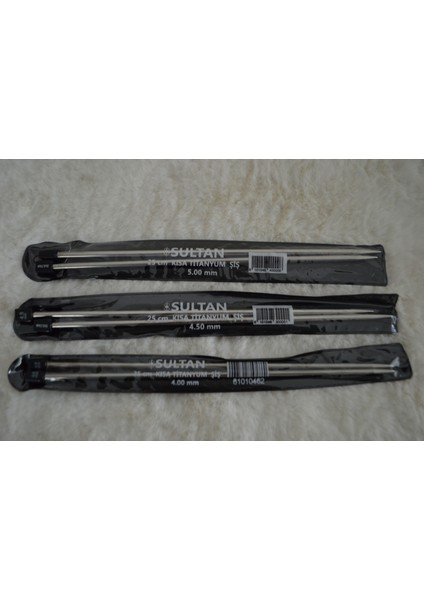 Kısa Titanyum Şiş (25CM) Seti 3 No - 4 No – 4,5 No – 5 No