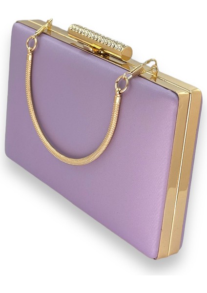 Lila Renk Çizilmeyen El Izi Yapmayan Mat Saten Abiye Çanta Gece Çantası Portföy Clutch Düğün Nişan fırsatları