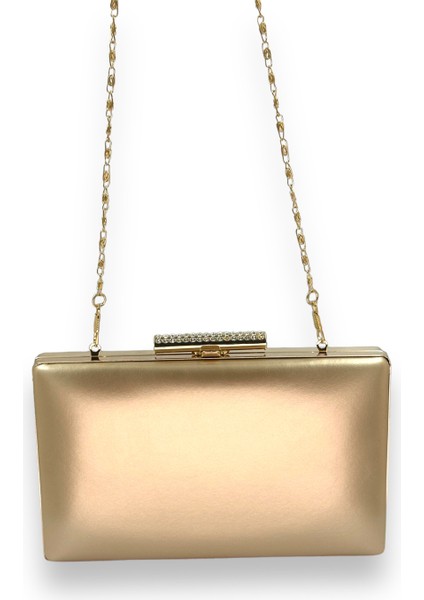 Rose Gold Cilt Deri Mat Deri Abiye Çanta Gece Çantası Düğün Nişan Kına fırsatları