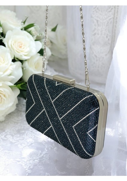 Lacivert Renk Taşlı Kadın Abiye Çanta Düğün Nişan Mezuniyet indirimleri