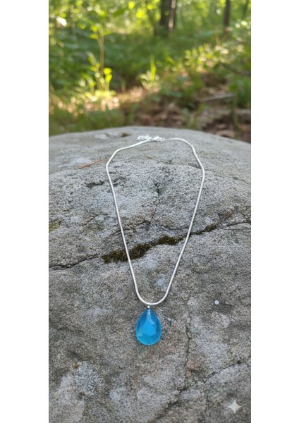 Mavi Kedi Gözü Paslanmaz Çelik Kolye | Uzun Ömürlü, Şık ve Modern Tasarım fırsatları