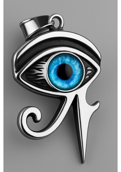 Paslanmaz Çelik 2’li Göz Kolye Seti Mavi Eye Of Horus ve Kırmızı Şeytan Gözü Kolye fiyatları