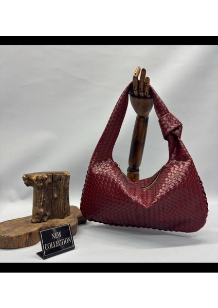 Örgü Desenli Kadın Kol Çantası – Günlük Şık Omuz Çantası | Yumuşak Deri Dokulu, Geniş Iç Hacimli, Trend Model