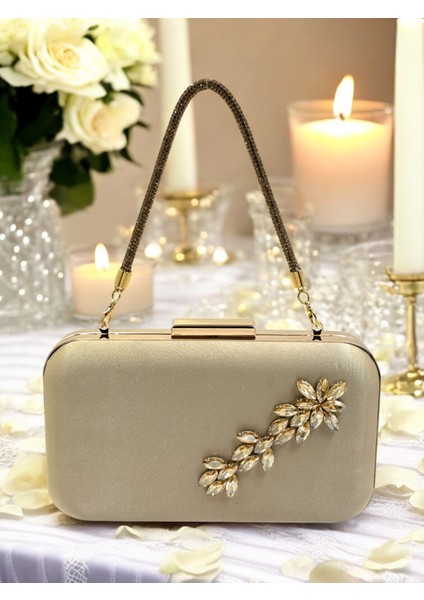 Nude Renk Saten Taşlı Saplı Kadın Abiye Çanta Düğün Nişan Mezuniyet fiyatları