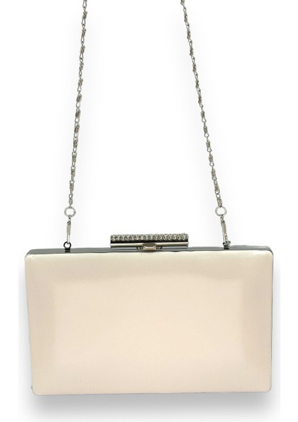 Bej Renk Cilt Deri Mat Deri Abiye Çanta Gece Çantası Düğün Nişan Kına fırsatları