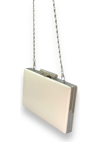 Bej Renk Cilt Deri Mat Deri Abiye Çanta Gece Çantası Düğün Nişan Kına indirimleri