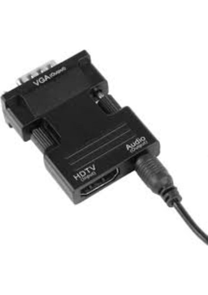 Ses Destekli HDMI (Dişi) To VGA (Erkek) Video Çevirici Dönüştürücü Aux Ses Kablolu fırsatları