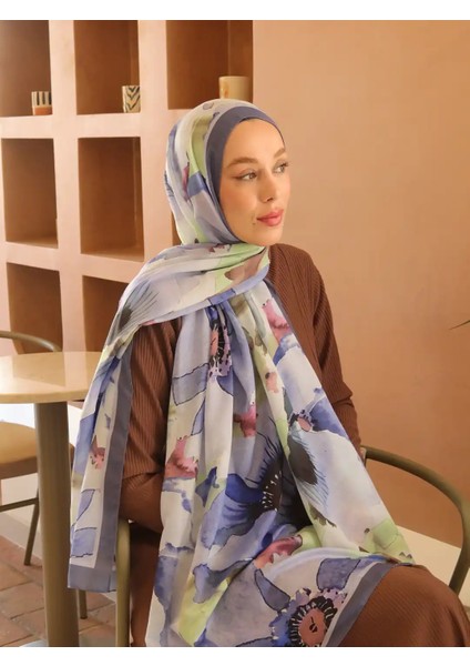 Livora Desen Pamuk Şal - Eflatun modelleri
