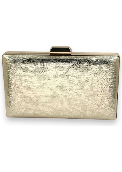 Metalik Altın Gold Dore Renk Zincir Askılı Abiye Çanta Düğün Nişan Mezuniyet