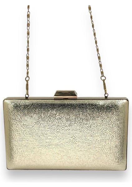 Metalik Altın Gold Dore Renk Zincir Askılı Abiye Çanta Düğün Nişan Mezuniyet fırsatları