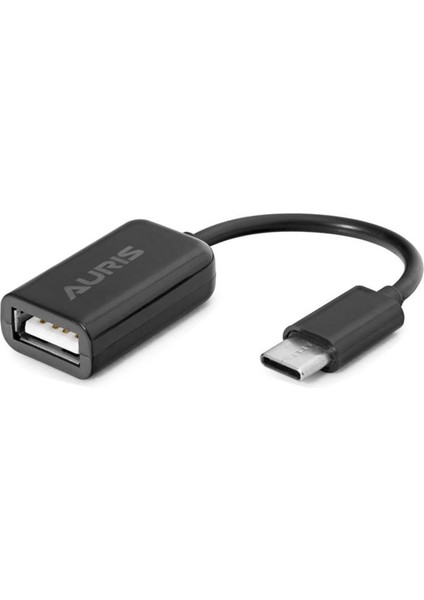 Usb Kablo Otg 3.1 Type-C Erkek 3.0 Dişi 20 Cm Çevirici Dönüüştürücü Siyah