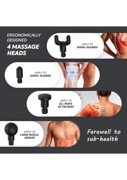 Kablosuz Adaptörlü Masaj Tabancası – Şarjlı Masaj Tabancası KH-320 (5047) fırsatları