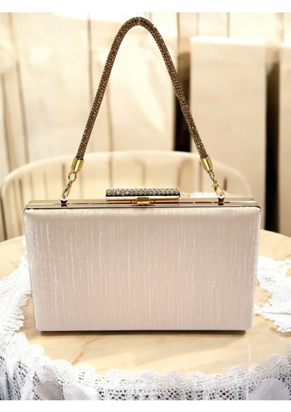 Ten Nude Taşlı Saplı Renk El Izi Yapmayan Simli Saten Kadın Abiye Çanta Düğün Nişan fiyatları