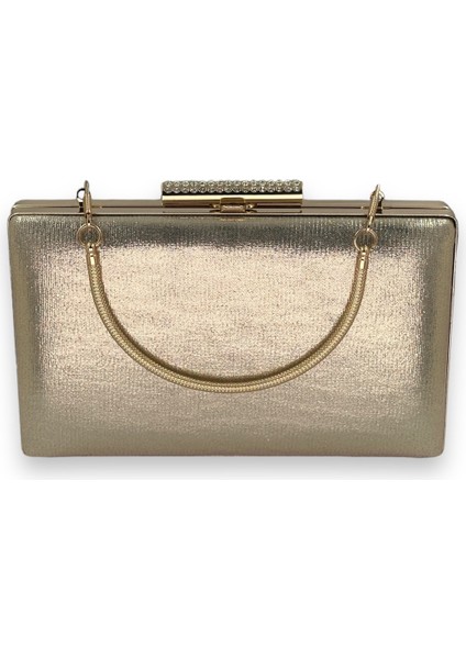 Altın Gold Ithal Sıvama Saten Parlak Kumaş Abiye Çanta Gece Çantası Kına Düğün Nişan modelleri